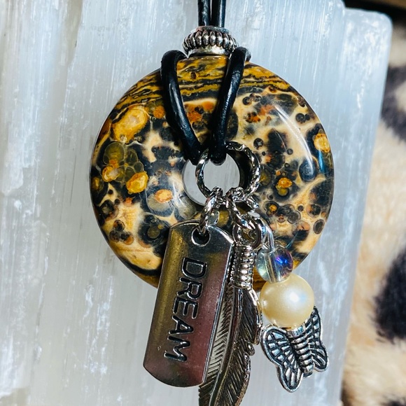 Leopard Skin Jasper Healing Necklace - Picture 3 of 5